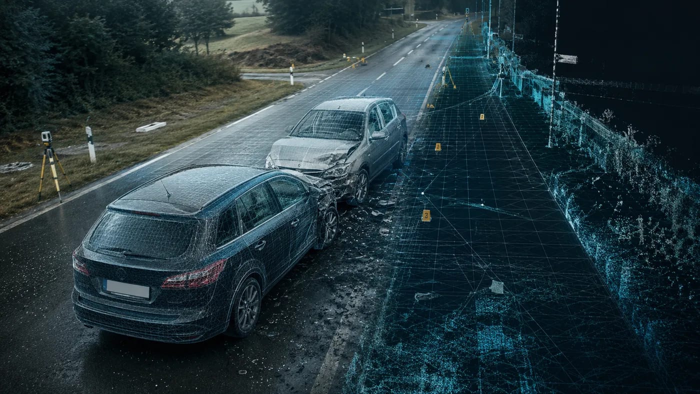 Fotogrametria în documentarea accidentelor auto: scena 3D rapidă
