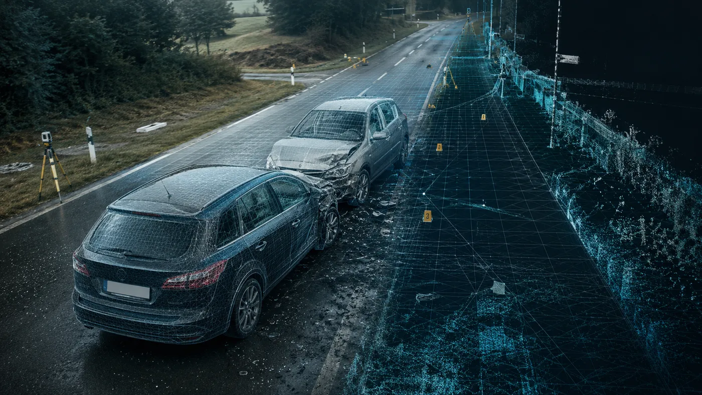 Fotogrametria în documentarea accidentelor auto: scena 3D rapidă