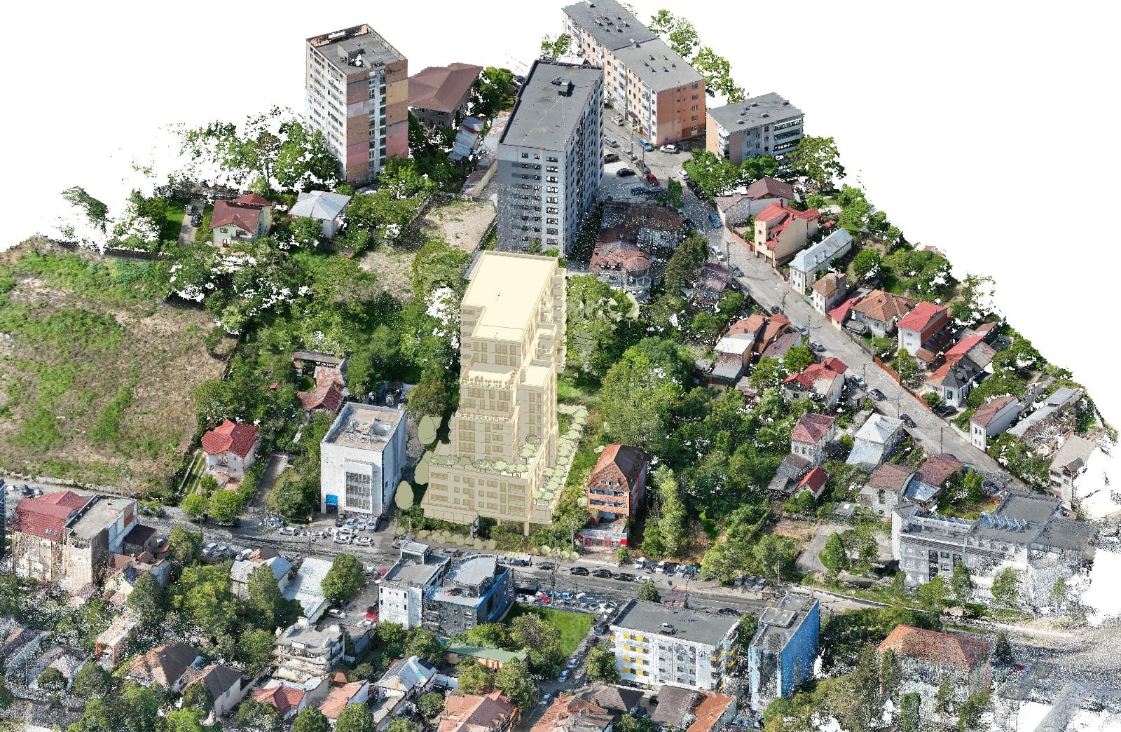 Nor de puncte pentru integrarea unui bloc propus — Pitești — imagine 2