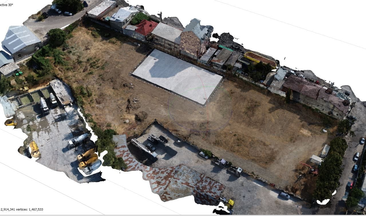 Model 3D, ortofotoplan, ridicare topografică și curbe de nivel — proiect rezidențial — imagine 1