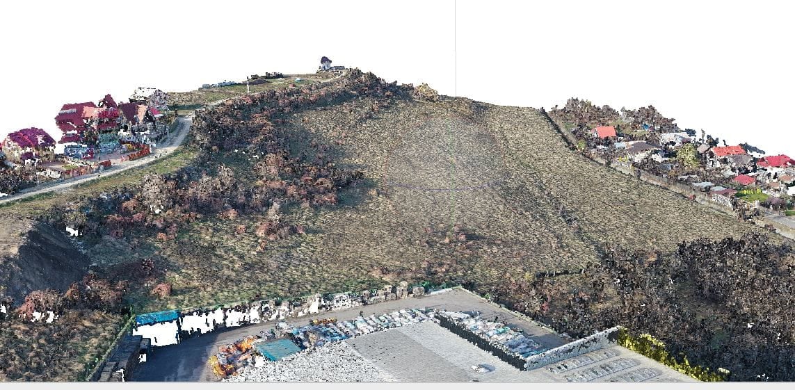 Model 3D, ridicare topografică cu curbe de nivel și ortofotoplan — imagine 1