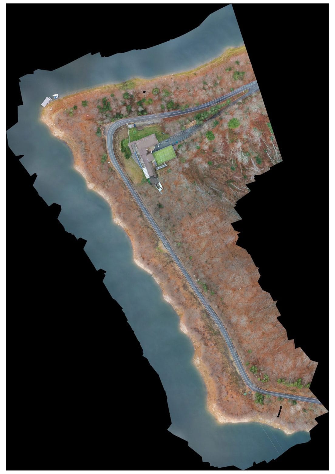 Model 3D, ridicare topografică cu curbe de nivel și ortofotoplan — imagine 3