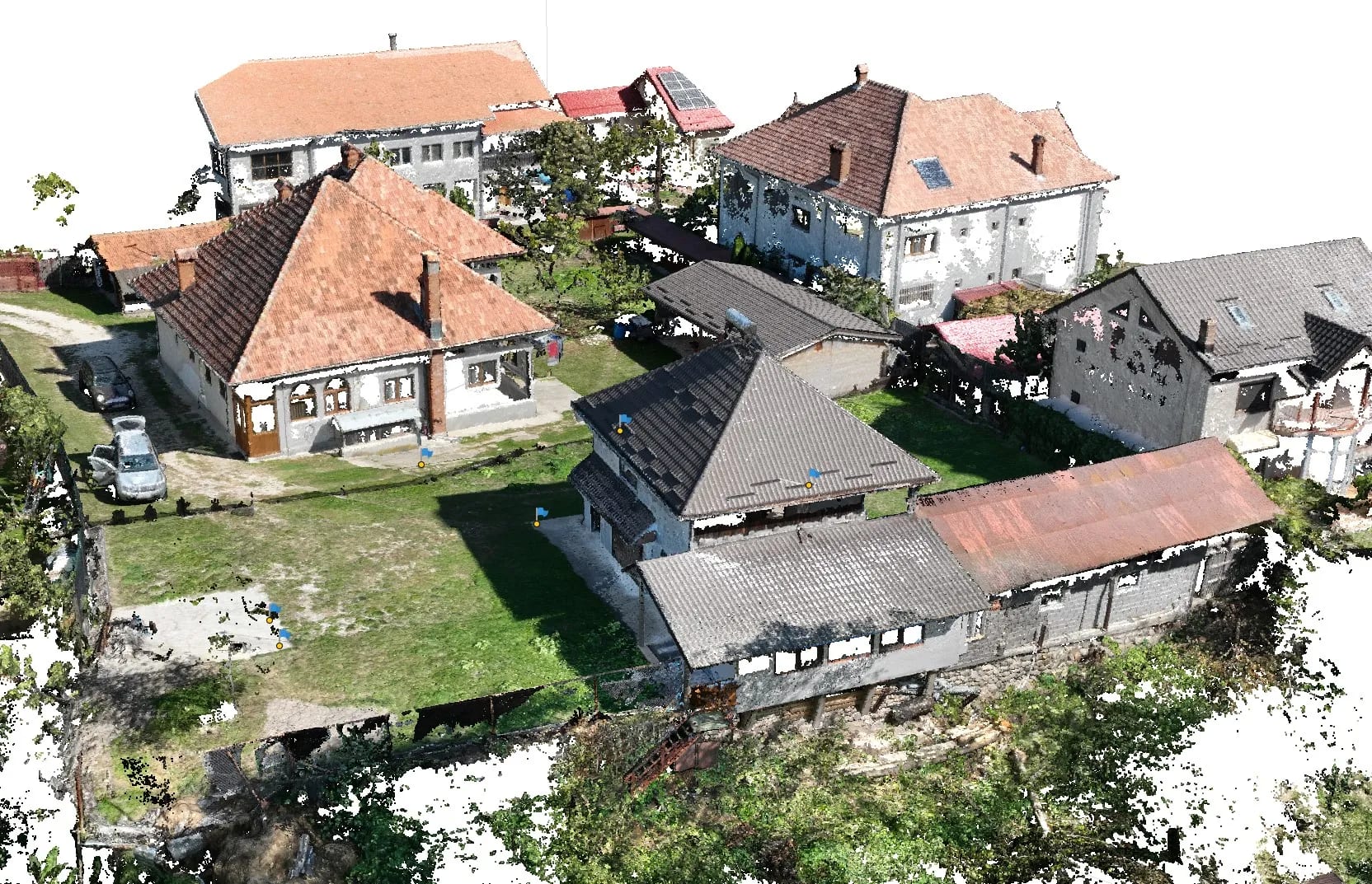Relevee și planuri fațade din scanare 3D și fotogrametrie — locuință din Câmpulung — imagine 2
