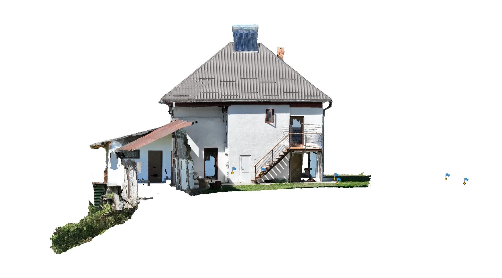 Relevee și planuri fațade din scanare 3D și fotogrametrie — locuință din Câmpulung — imagine 4