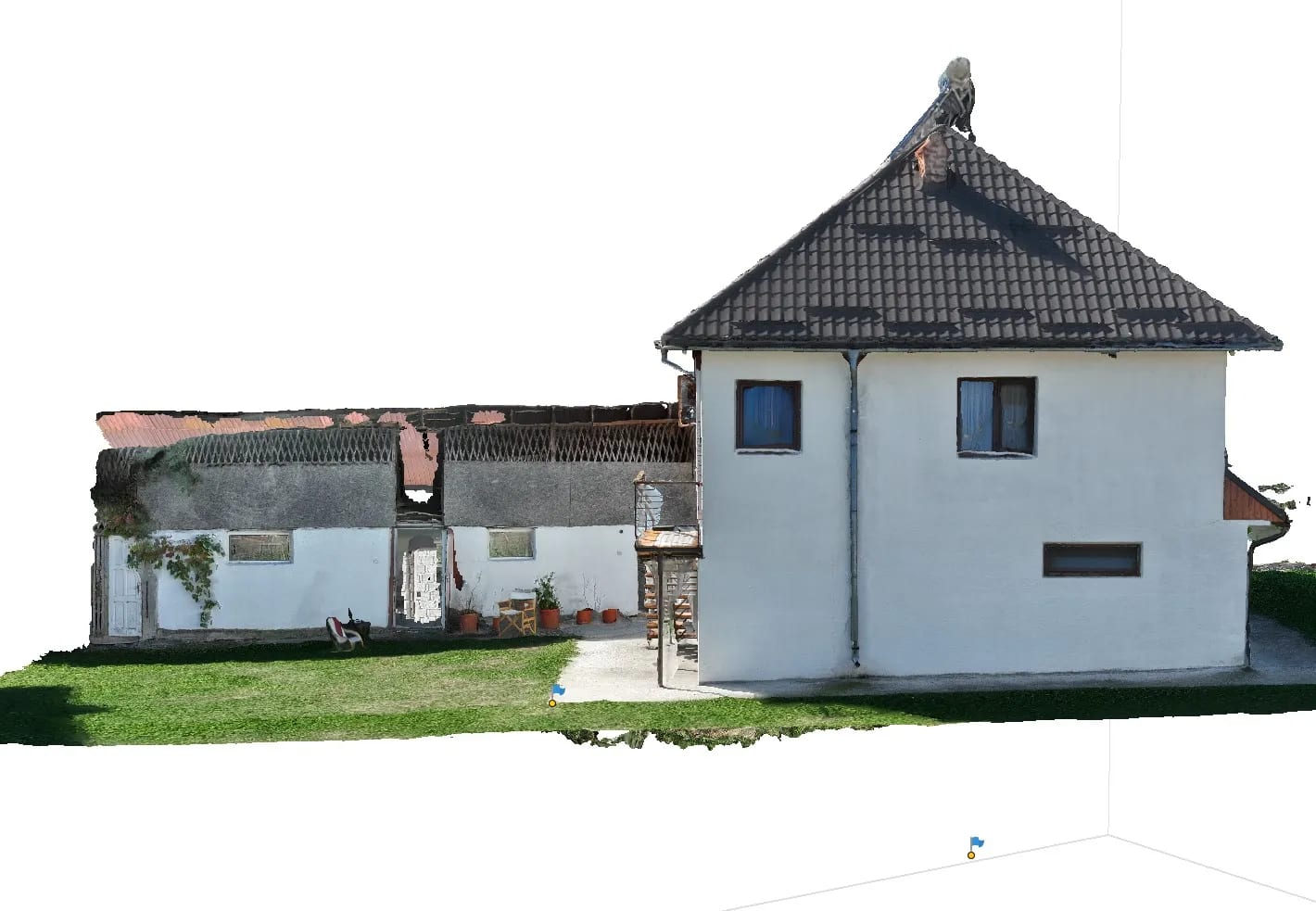 Relevee și planuri fațade din scanare 3D și fotogrametrie — locuință din Câmpulung — imagine 5