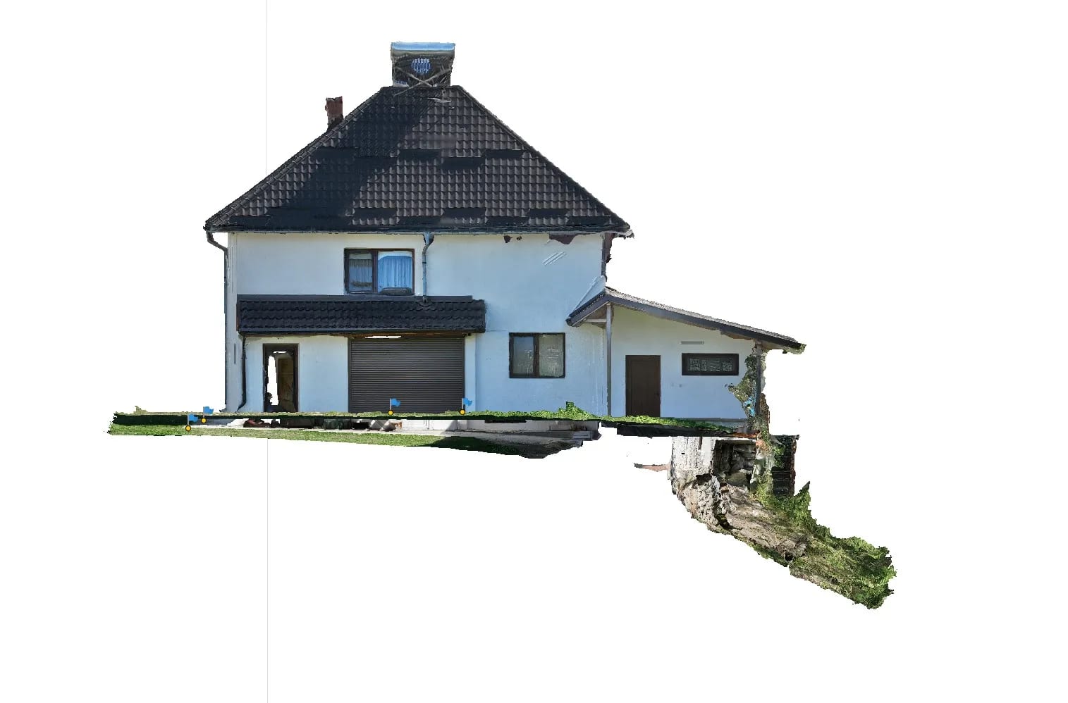 Relevee și planuri fațade din scanare 3D și fotogrametrie — locuință din Câmpulung — imagine 6