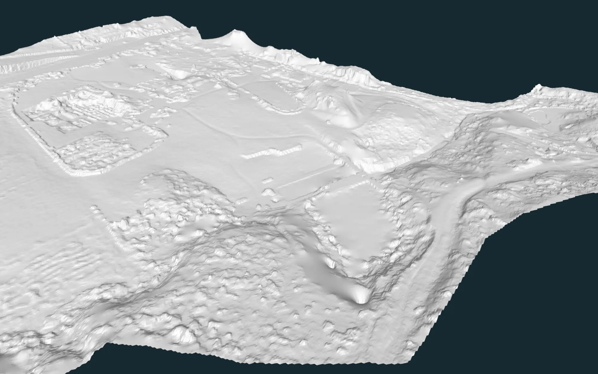 Ridicare topografică 3D, scanare 3D, mesh, curbe de nivel și ortofotoplan — zonă rezidențială — imagine 5