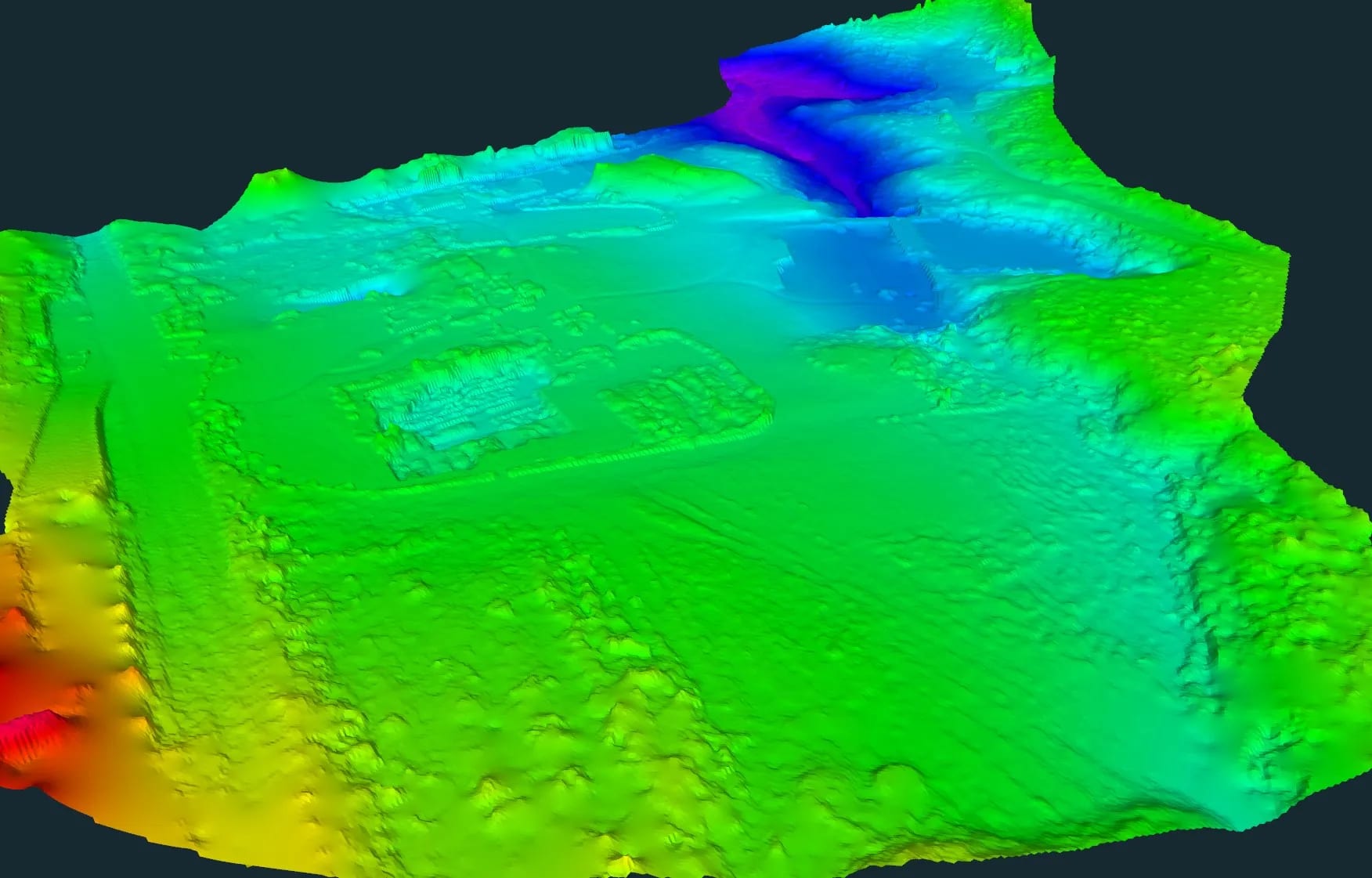 Ridicare topografică 3D, scanare 3D, mesh, curbe de nivel și ortofotoplan — zonă rezidențială — imagine 7