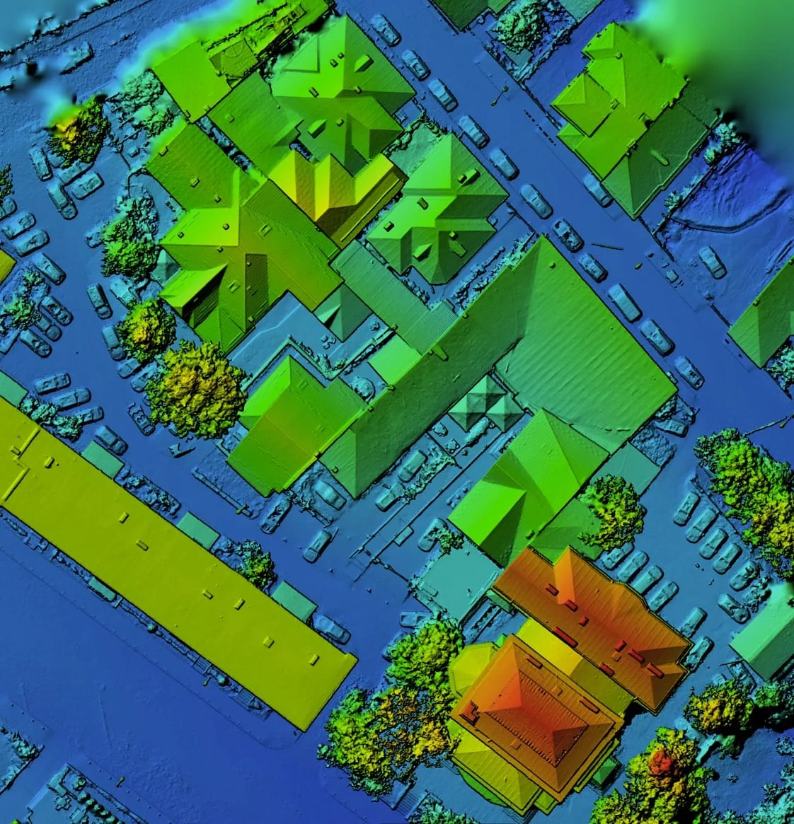 Ridicare topografică 3D și ortofotoplan cu drona — zonă rezidențială