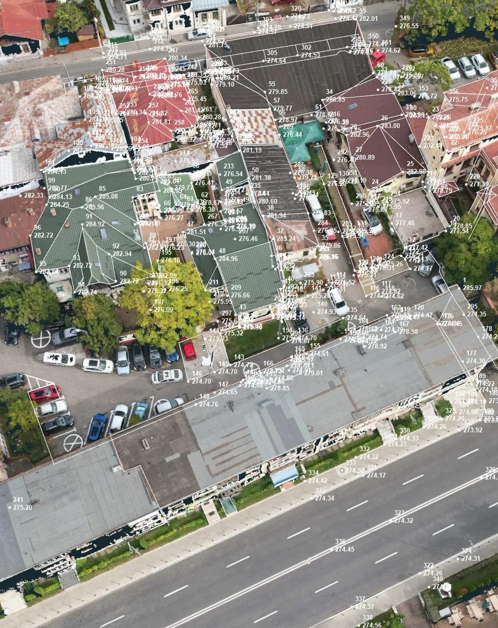 Ridicare topografică 3D și ortofotoplan cu drona — zonă rezidențială — imagine 6