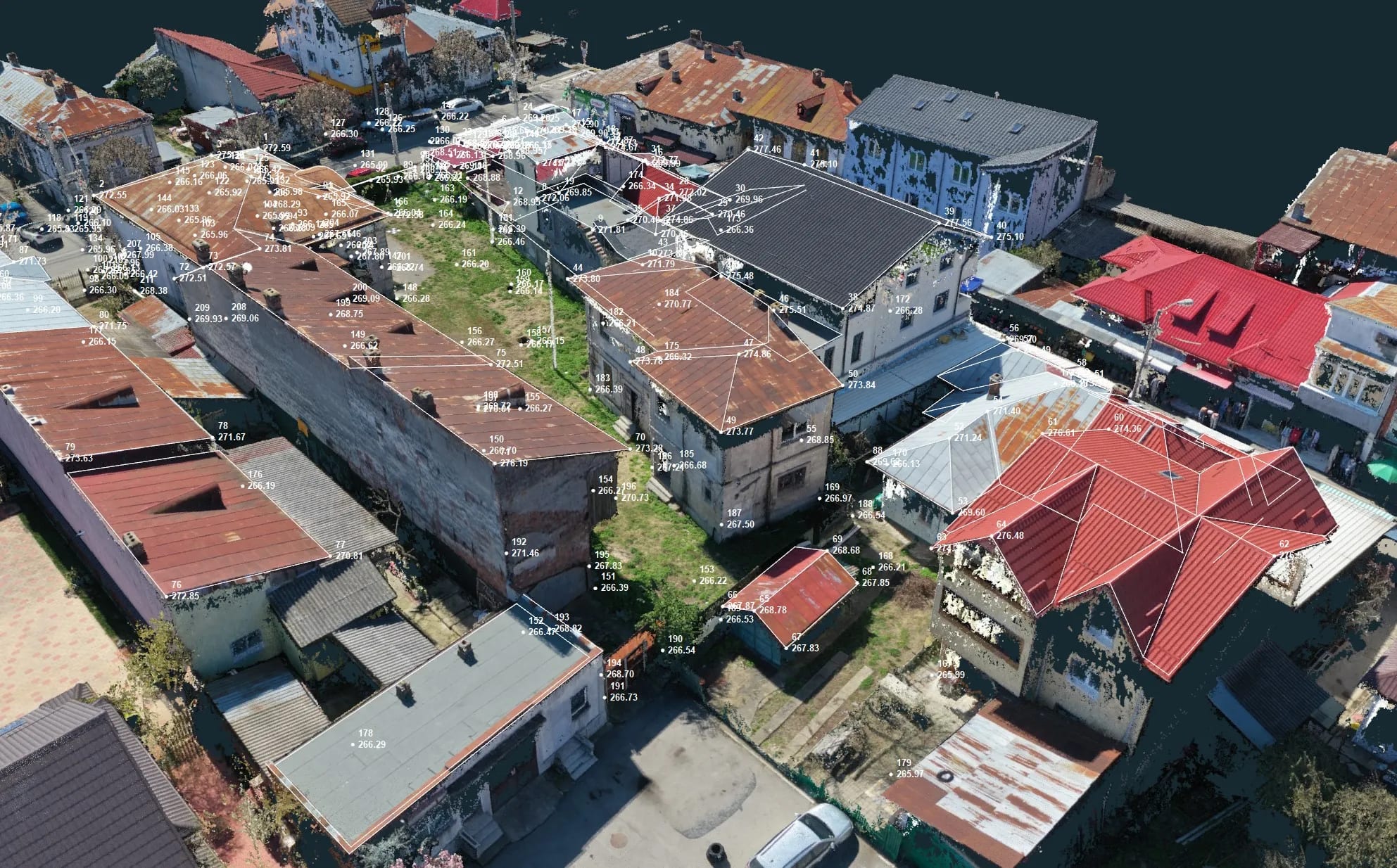 Ridicare topografică 3D și ortofotoplan din dronă — zonă rezidențială