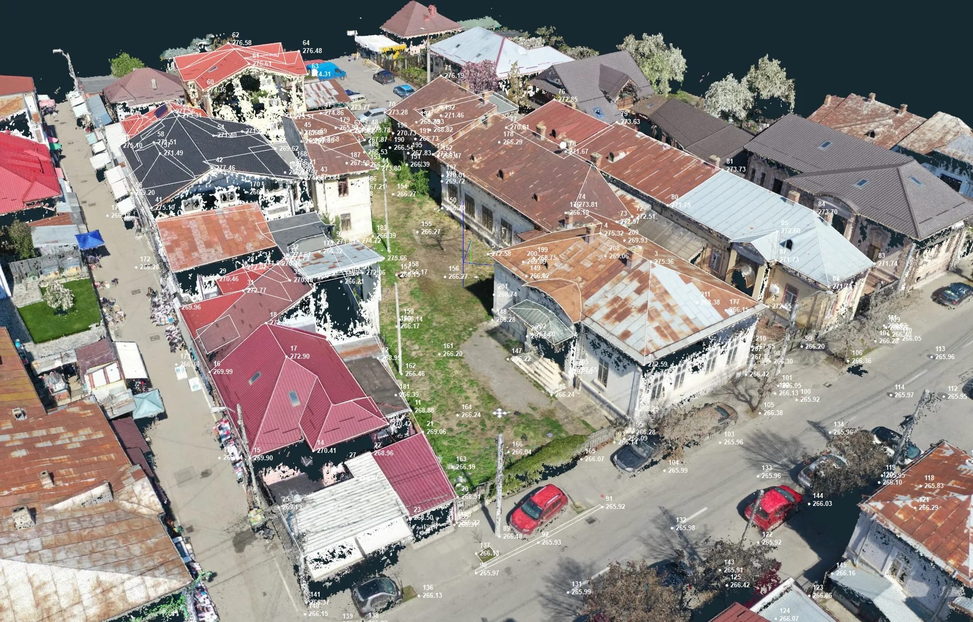 Ridicare topografică 3D și ortofotoplan din dronă — zonă rezidențială — imagine 2