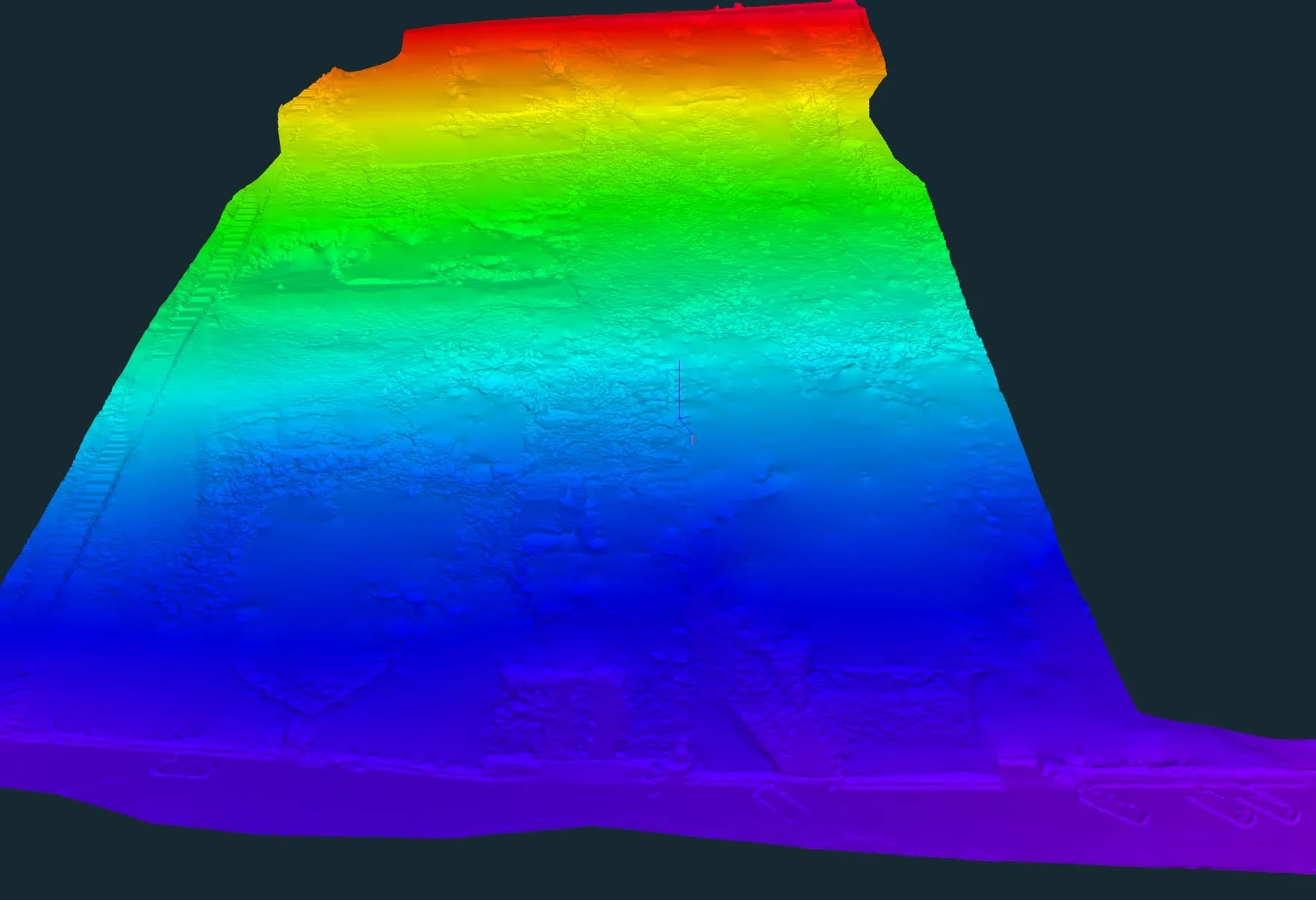 Ridicare topografică cu curbe de nivel 3D și scanare 3D — zonă împădurită, 60 ha — imagine 1