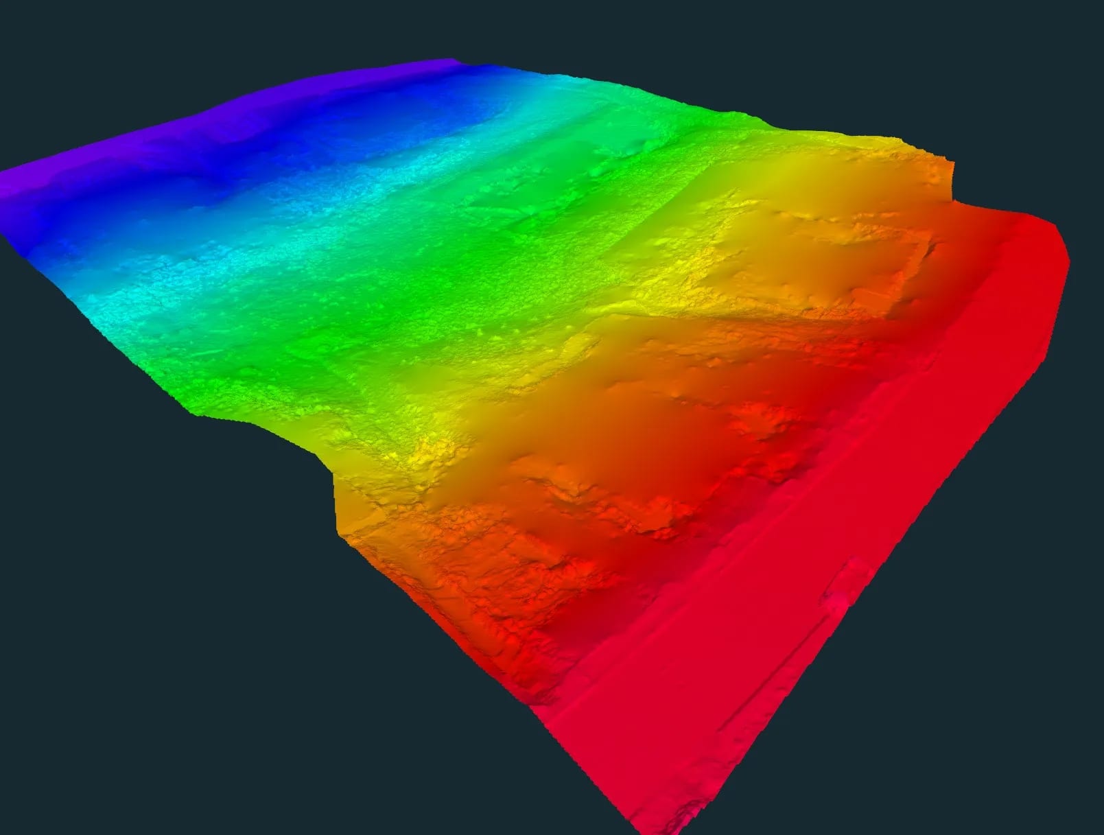 Ridicare topografică cu curbe de nivel 3D și scanare 3D — zonă împădurită, 60 ha — imagine 2