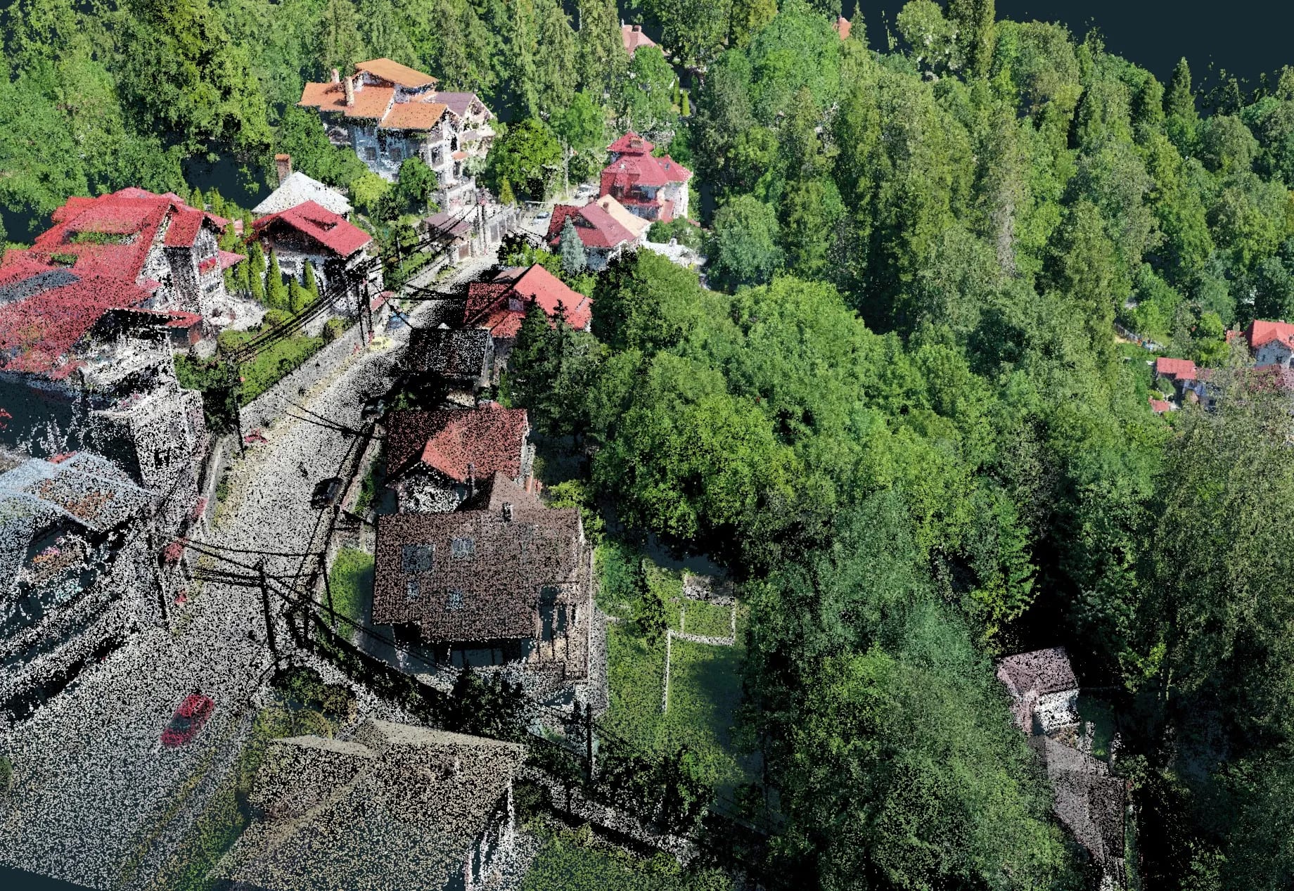 Ridicare topografică cu curbe de nivel 3D și scanare 3D — zonă împădurită, 60 ha — imagine 4