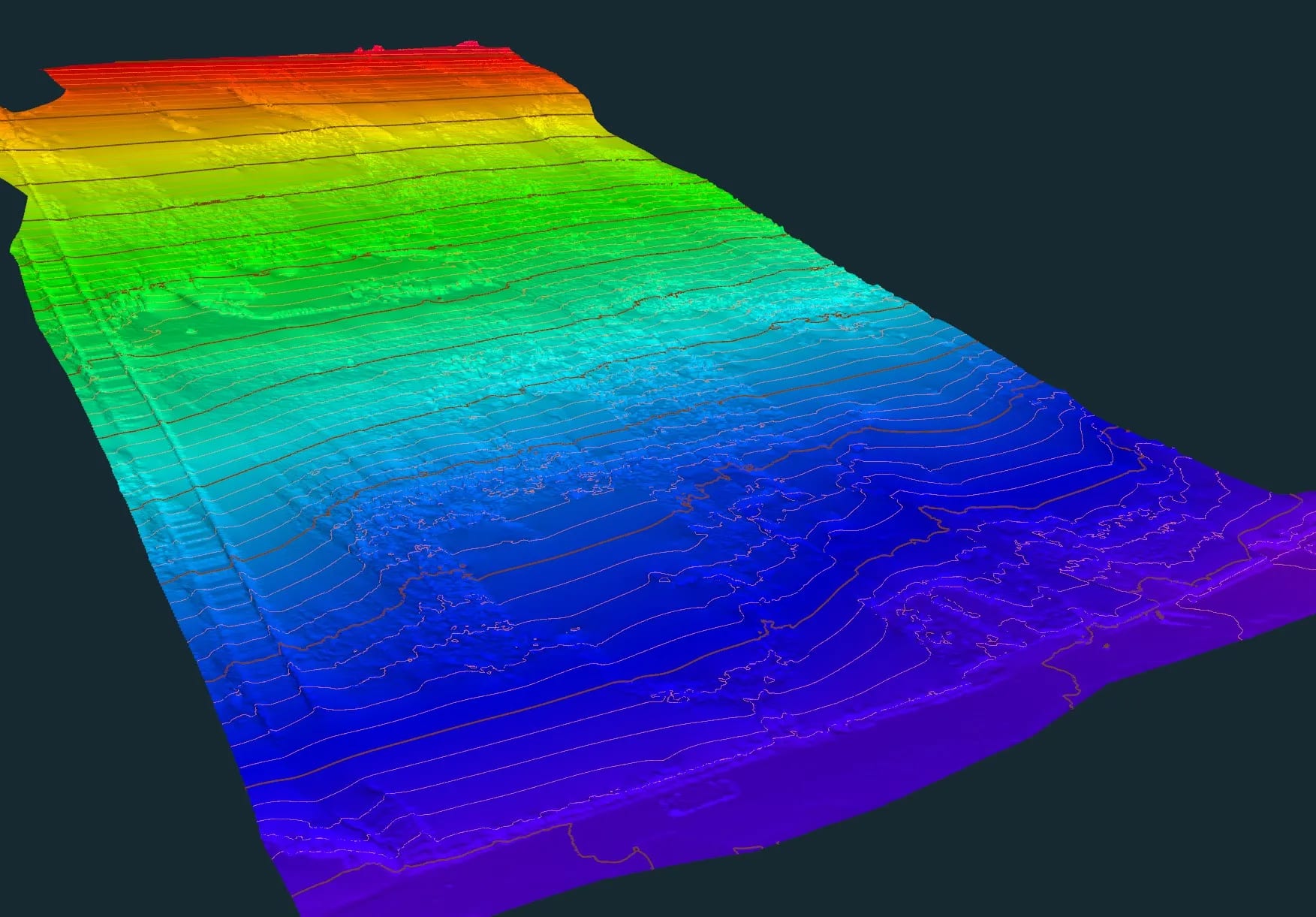 Ridicare topografică cu curbe de nivel 3D și scanare 3D — zonă împădurită, 60 ha — imagine 7