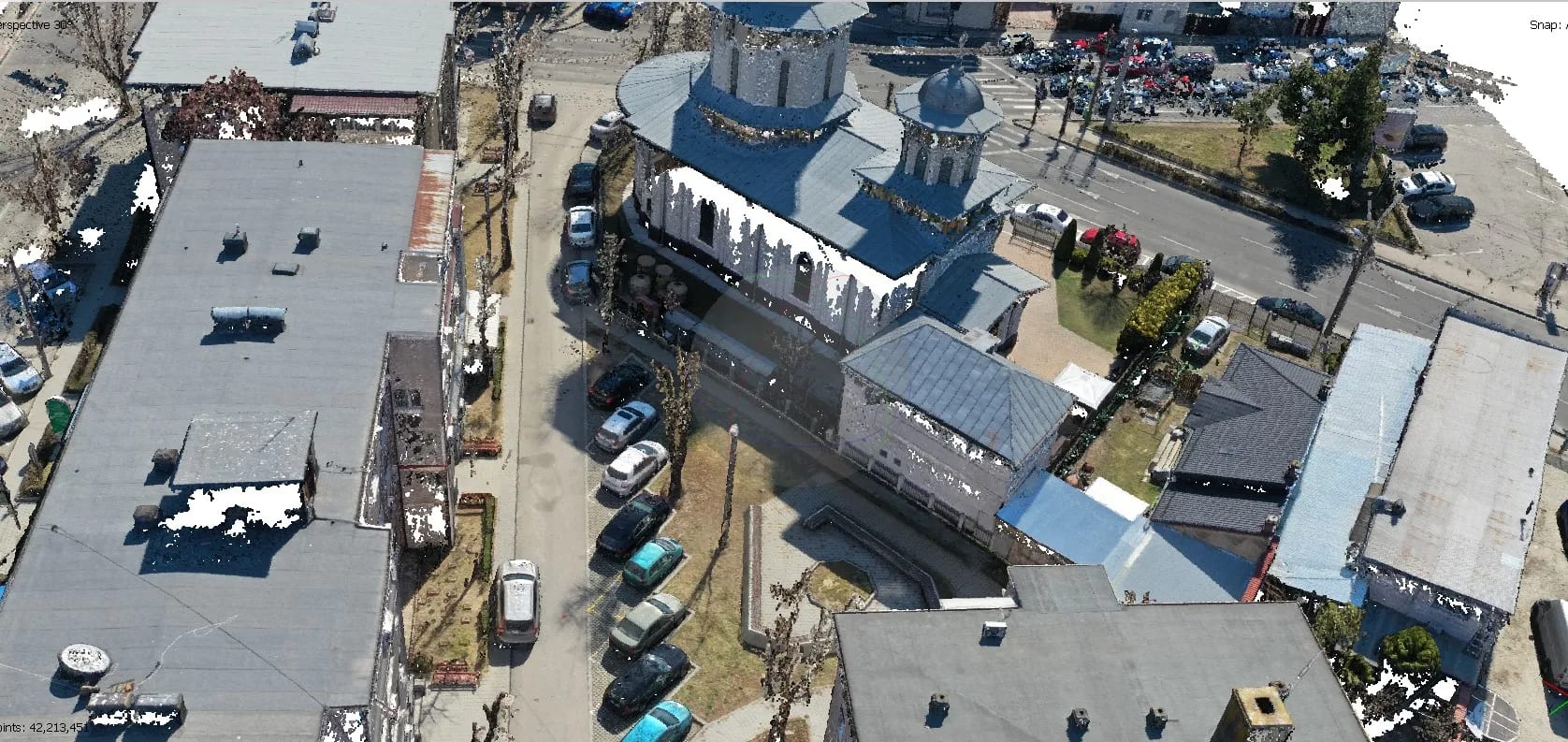 Ridicare topografică, ortofotoplan și model 3D — biserică — imagine 2