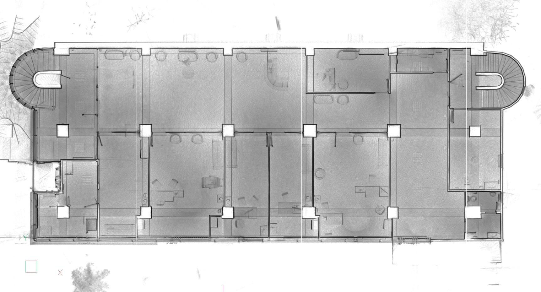 Scanare 3D a unei clinici medicale cu multiple niveluri, integrare în Stereo 70 și relevee 2D — imagine 6