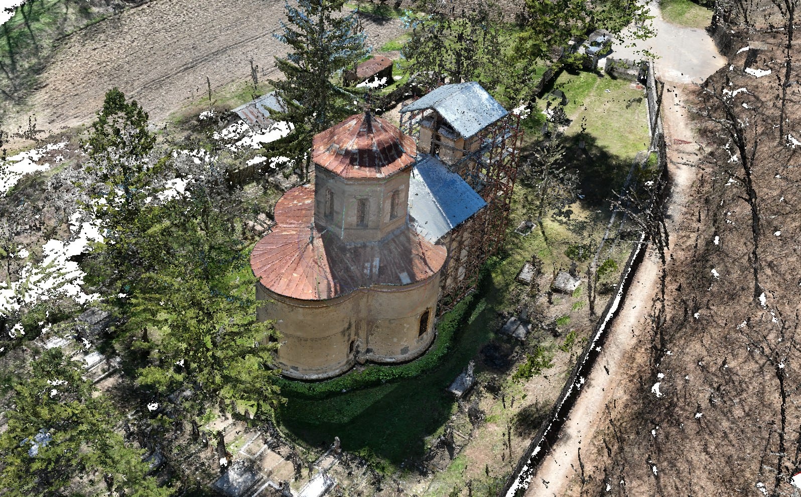 Scanare 3D a Mănăstirii Râncăciov din Călinești — restaurare și documentație tehnică