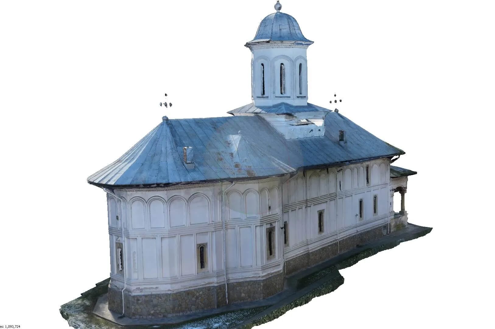 Scanare 3D fațade monument și fotogrametrie din dronă — imagine 3